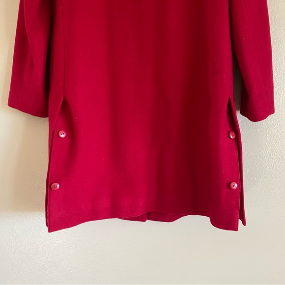 Harvé Benard Red Coat - %100 Wool - Picture 13 of 15